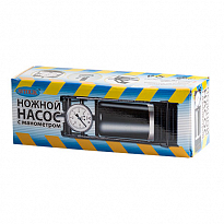 Насос ножной автомобильный "РЕАЛ" ЧЕРНЫЙ 1/10шт